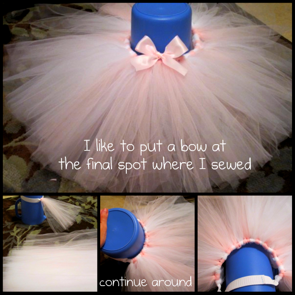  be a little hard to close the last few pieces of tulle over the top