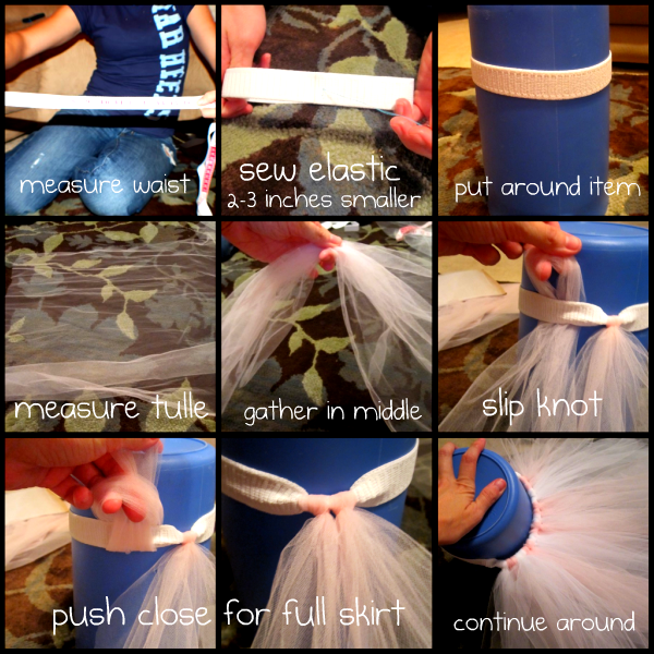 Premeasure your tulle out and have it all ready so you can basically go from