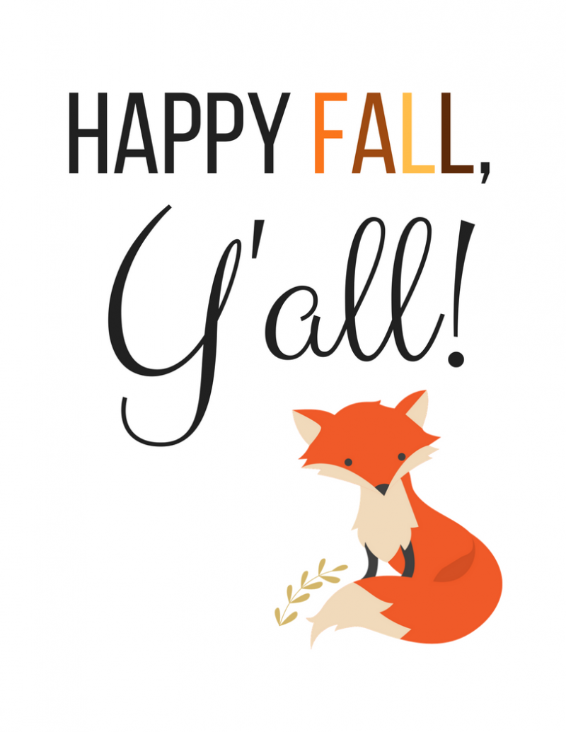 Happy Fall, Y'all FREE FALL PRINTABLE MomDot