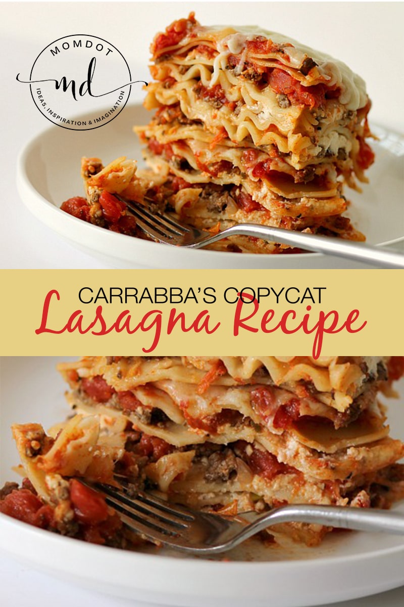 Carrabba's Copycat lasagna recipe