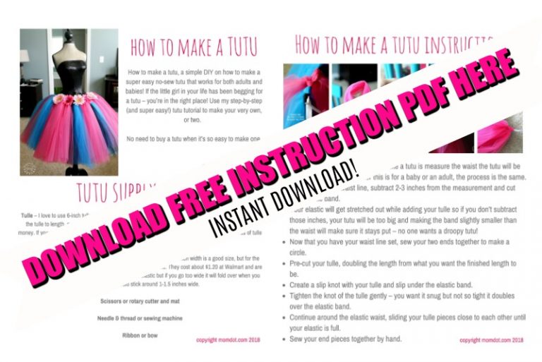 How to Make a Tutu *Easy NoSew Tutu DIY Tutorial* MomDot