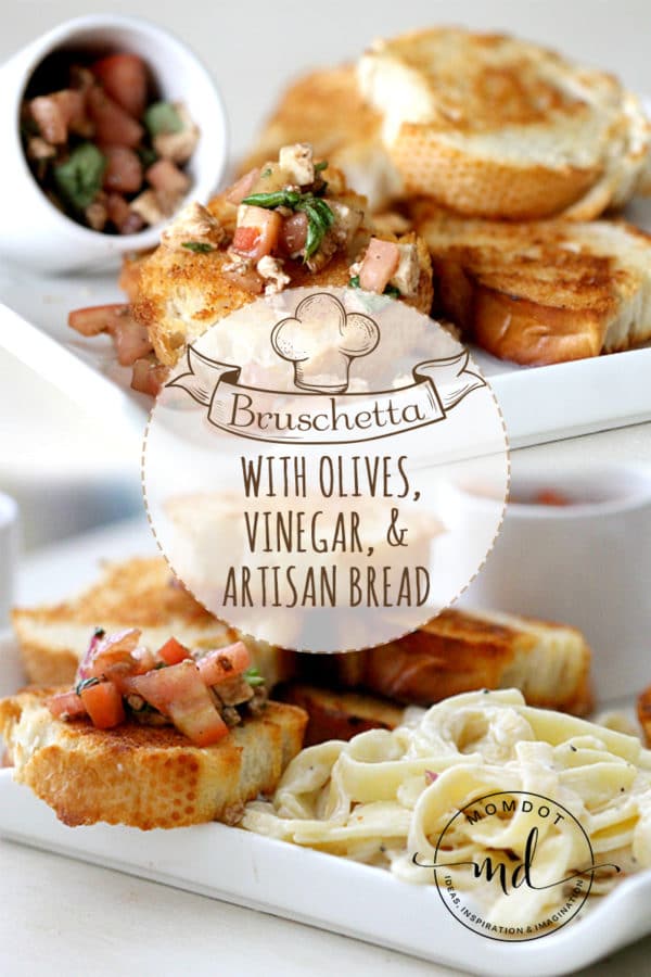 Bruschetta Recipe with Olives, Vinegar, and Artisan Bread