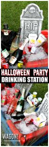 Genius! Halloween Party Drinking Station | Halloween Hack | Re-purpose Wagon this Fall