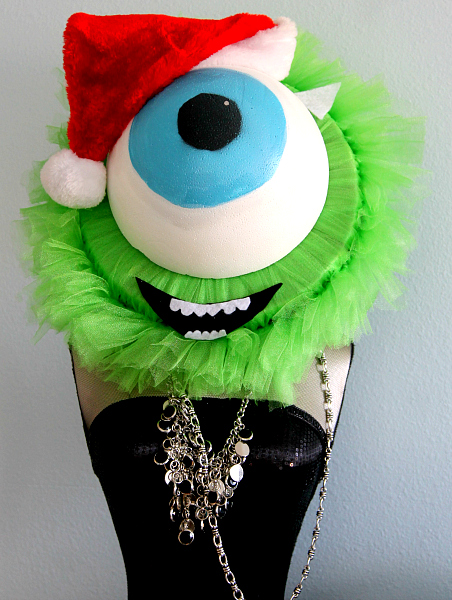 Mike Wazowski Holiday Wreath Tutorial DIY Monsters U Fans!