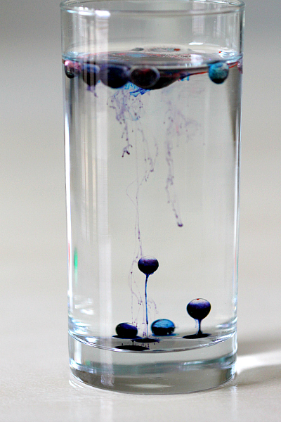Create your own indoor Waterfall with food coloring