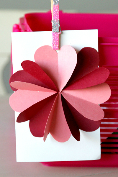 DIY Flower Heart Card Tutorial for Valentines Day, Easy craft!