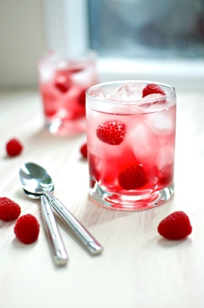 Cran-Raspberry Spritzer, perfect for Valentines Day Recipes or Parties