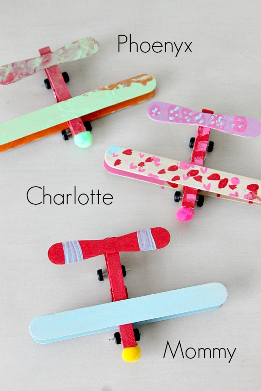 Repurpose old Matchbox cars not Moving Airplane (using clothespins and Popsicle sticks!) , more at www.momdot.com
