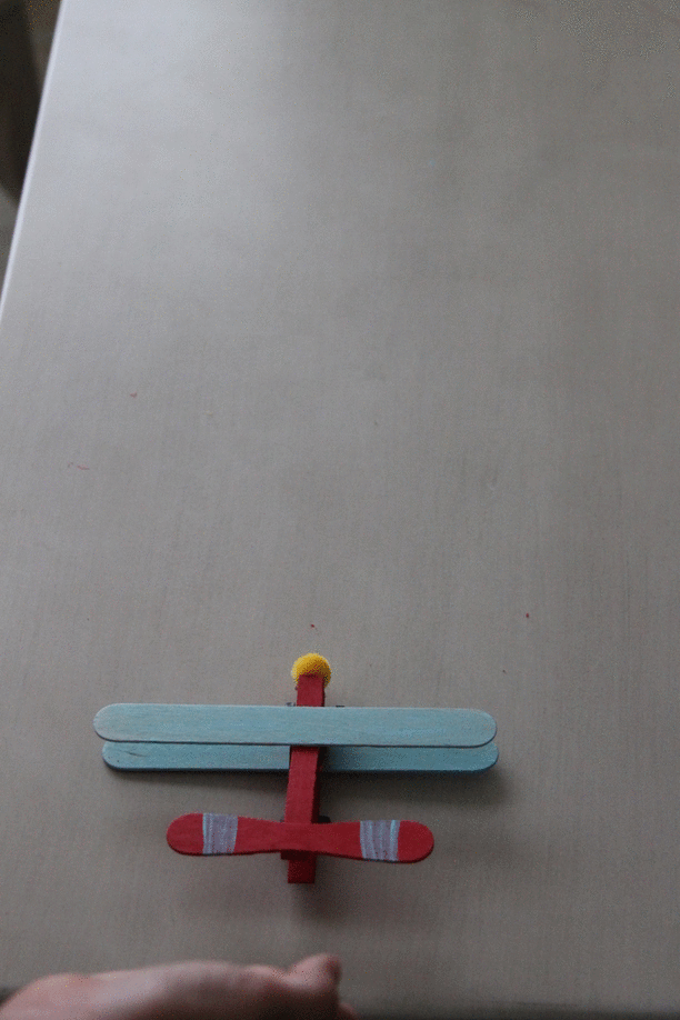 Repurpose old Matchbox cars not Moving Airplane (using clothespins and Popsicle sticks!) , more at www.momdot.com