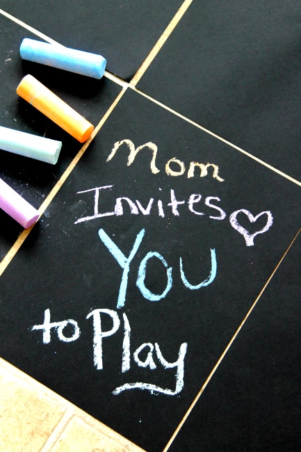 Create an Indoor Sidewalk to Chalk on, easy for kids of all ages and hours of fun! more at www.momdot.com