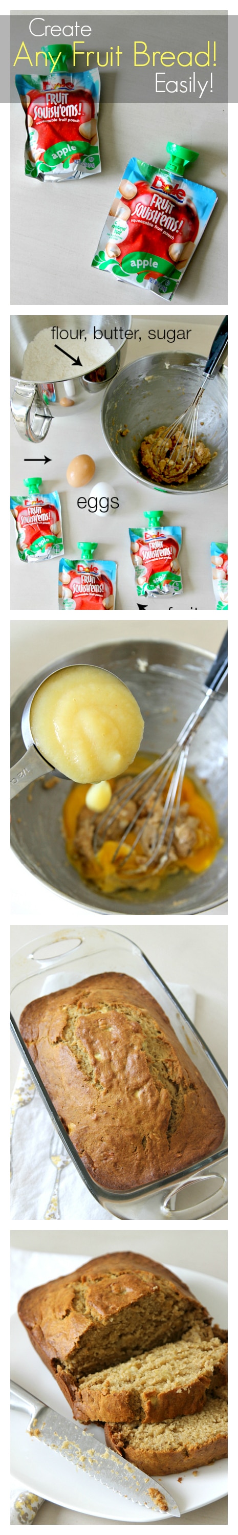 Recipe for Easy Apple Banana bread without Crushing up apples..here is how. 