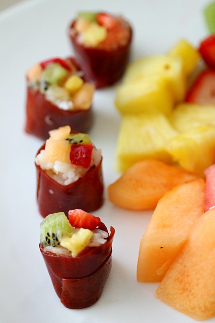 Create homemade Frushi, the Sushi Alternative for your kids