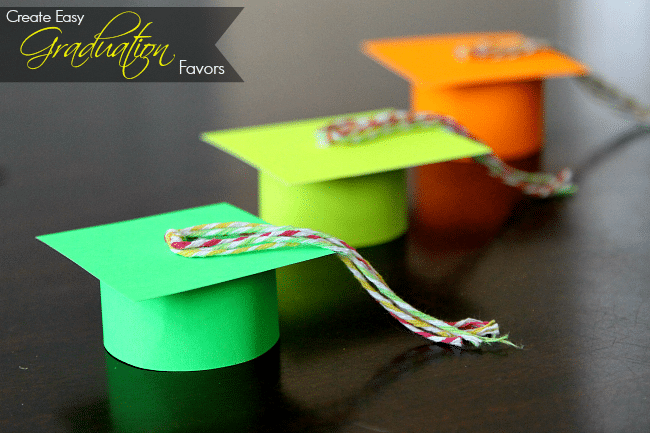 Create a graduation cap favor for gifts, fun, or pretend play, easy (and no, does not have to be black!)