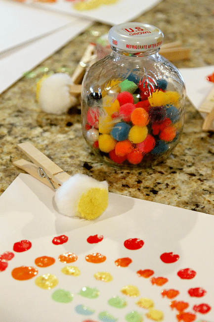 Create your own paint brush (or puff brush) and get to making some great art with kids of any age