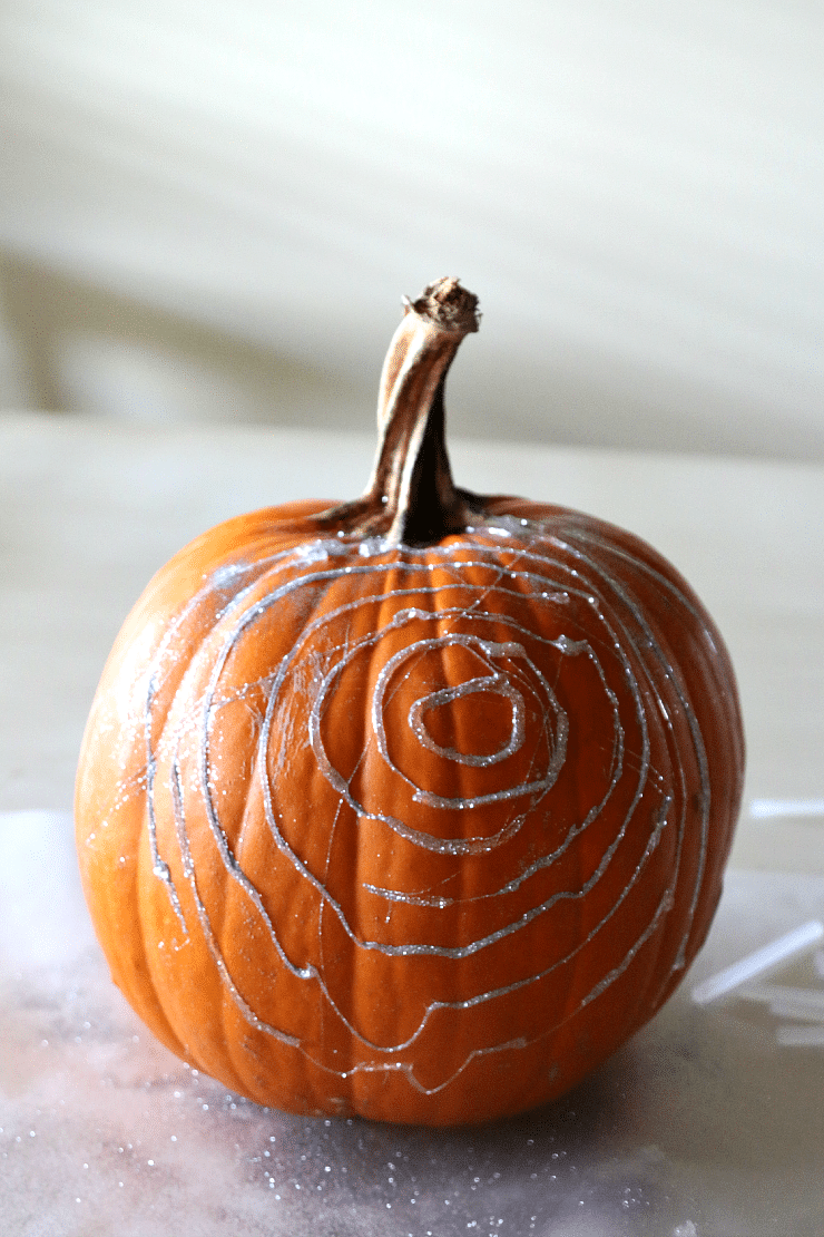 No Carve Pumpkin Fun: Get your hot Glue on with this super simple idea