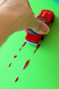 Car Track Painting, Fun with boys crafting, Hot Wheels Fun!