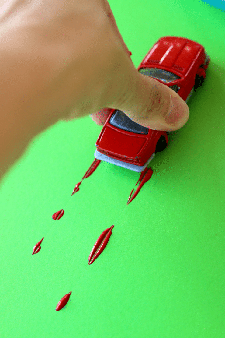 Car Track Painting, Fun with boys crafting, Hot Wheels Fun!