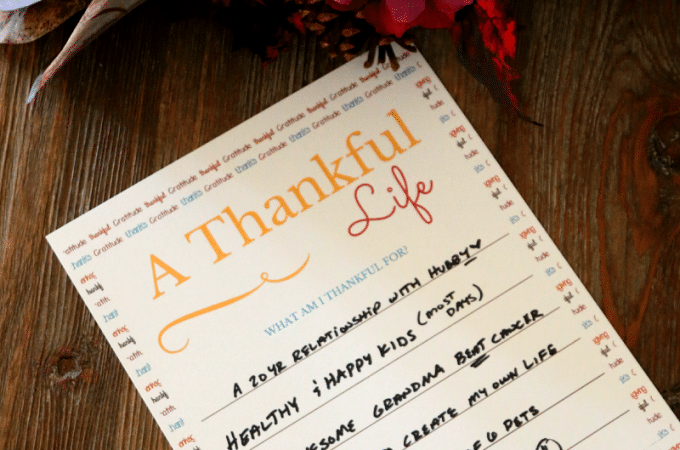 I am thankful for free printable