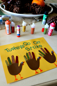 Thanksgiving Hand Craft, Turkeys Go On Strike!