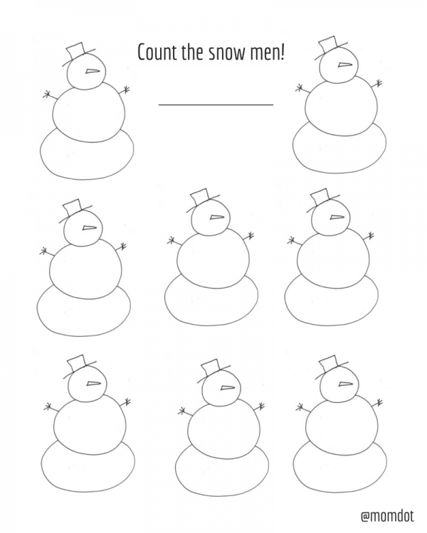 Snowman Printables : 4 Activity Sheets