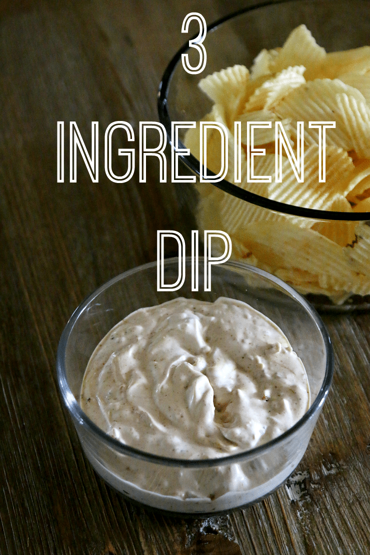 3 ingredient dip recipe perfect for all holidays, parties and football games! Easy to make, easy to store and a crowd pleaser
