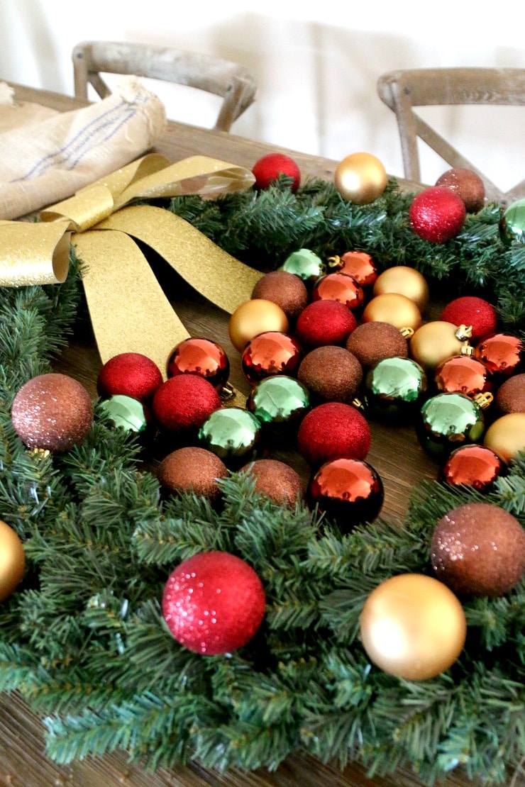 christmas ball wreath tutorial
