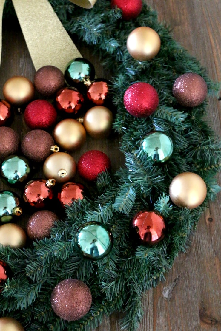 christmas ball wreath tutorial