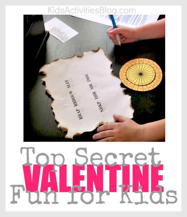 Top secret valentine's for kids