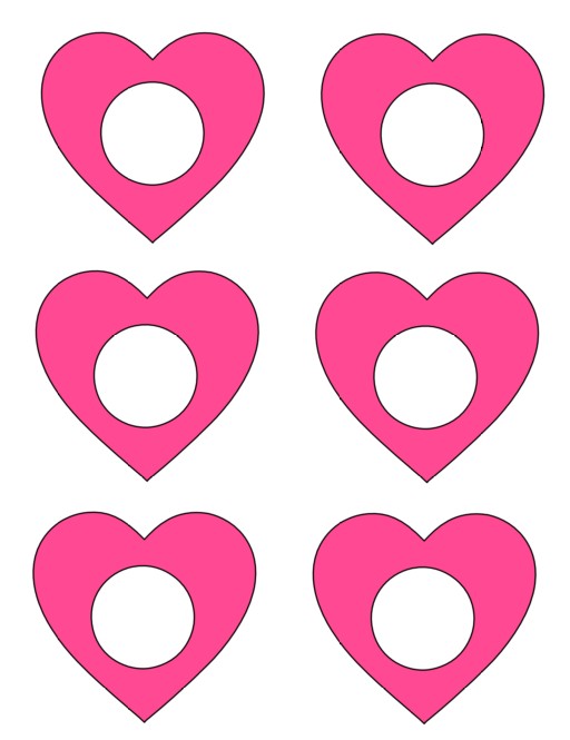 pink heart silouettefiles