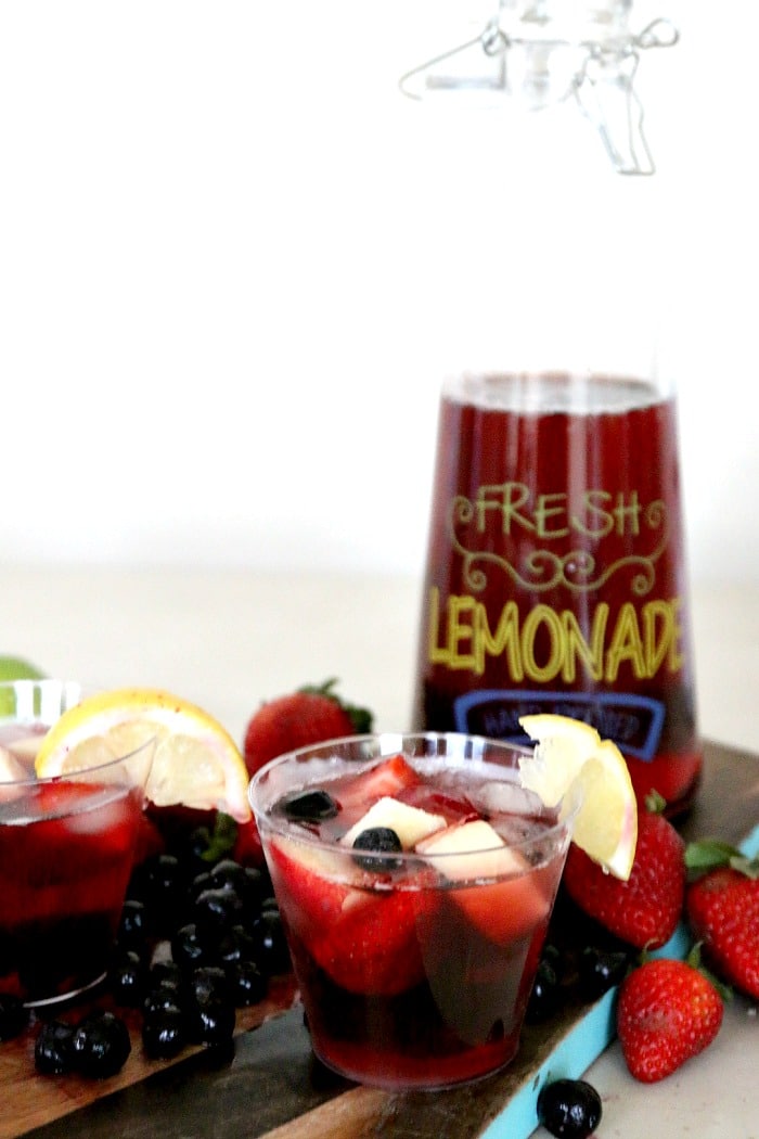 Lemonade Berry Juice (with tea!) recipe: Patriotic Punch