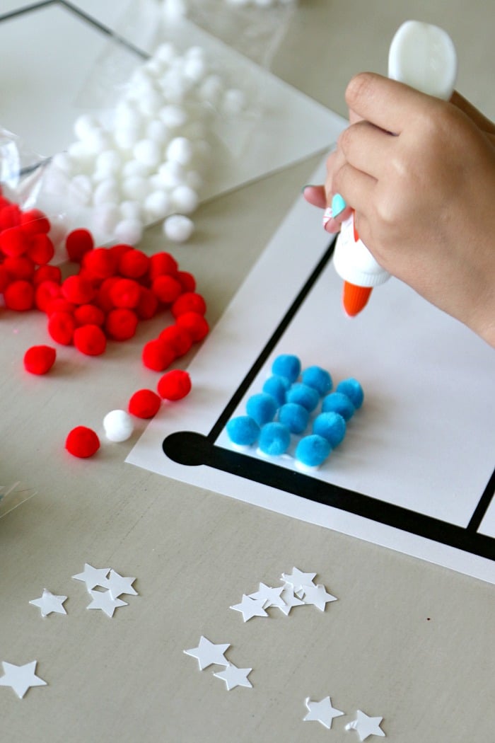 Free Flag Printable for Pom Pom Craft