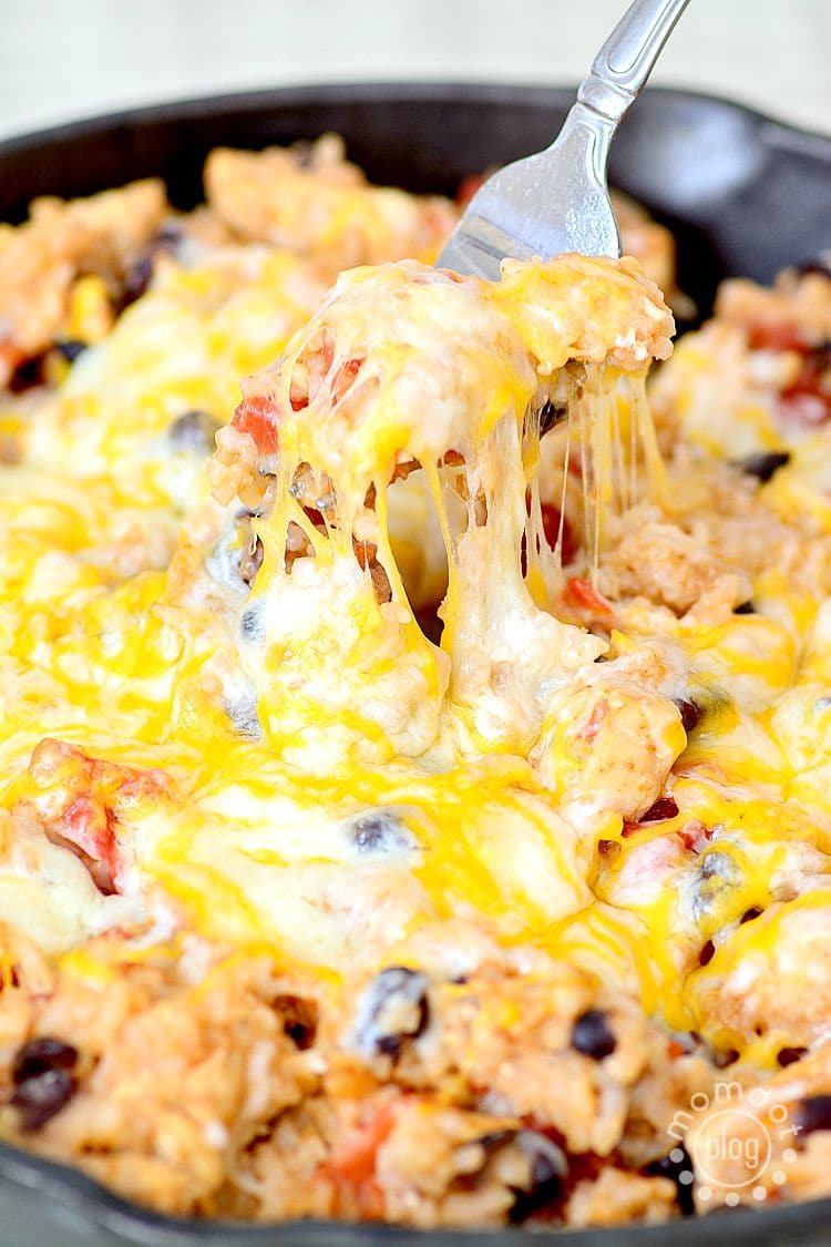 One Pan Burrito Bowl recipe, quick and easy homecooked meal the whole family will love