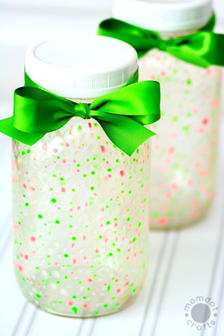 Finished glow-in-the-dark universe jars