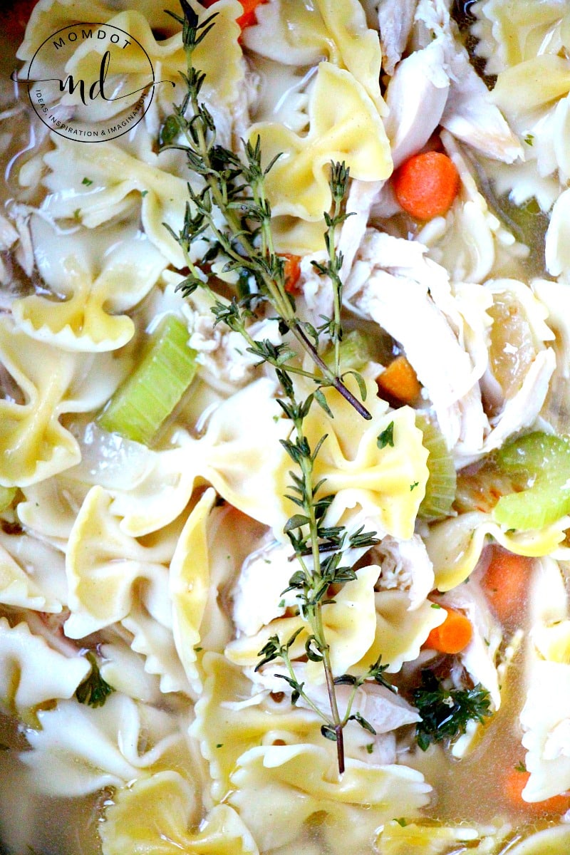 Easy Homemade Chicken Noodle Soup Recipe, Done in under 30 minutes, a quick rainy day soup fix to comfort your soul
