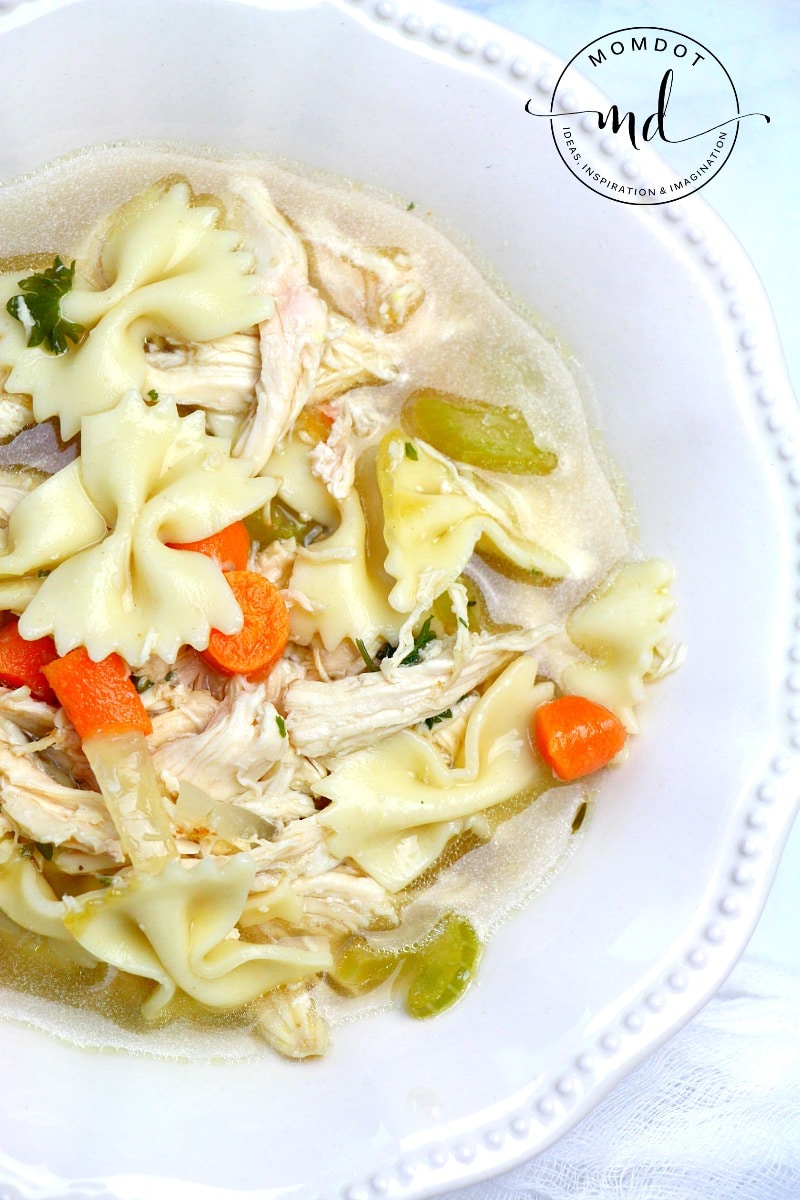Easy Homemade Chicken Noodle Soup Recipe - Momdot.com