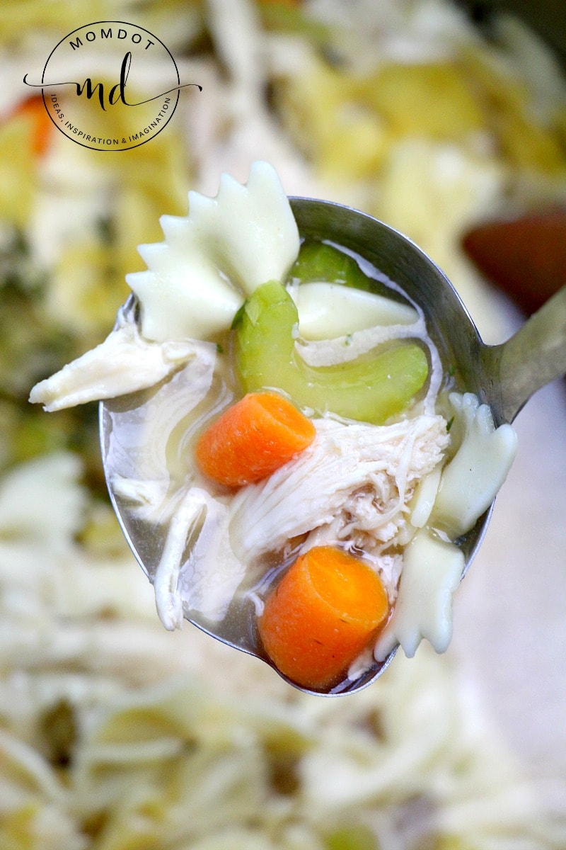 Easy Homemade Chicken Noodle Soup Recipe, Done in under 30 minutes, a quick rainy day soup fix to comfort your soul
