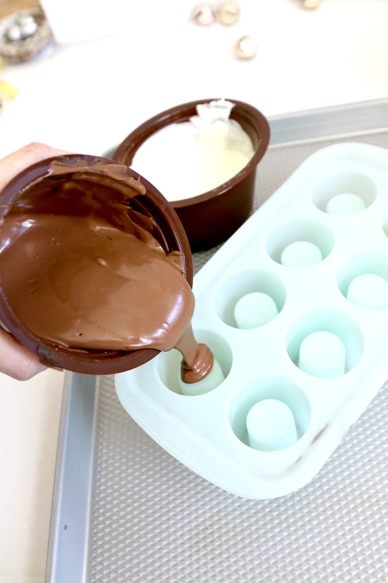 Egg Nog and Chocolate Shooters, How to make Egg Nog Shot glasses for holiday fun