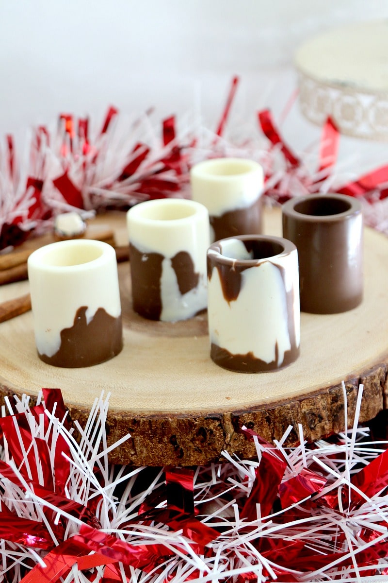 Egg Nog and Chocolate Shooters, How to make Egg Nog Shot glasses for holiday fun