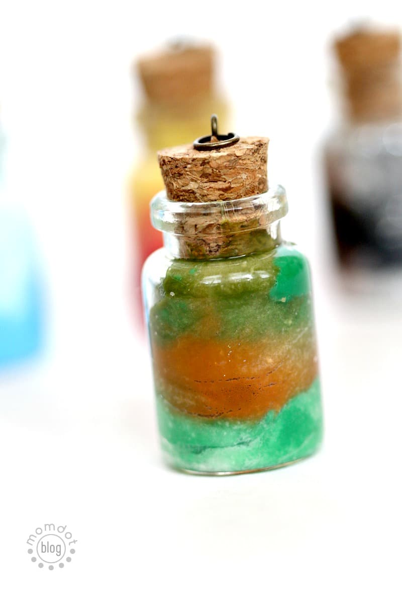 Element Jars: Create Sun, Moon, Earth, and Sky in these fun DIY Element Jar Necklaces Tutorial, picture instructions, Nebula Jar