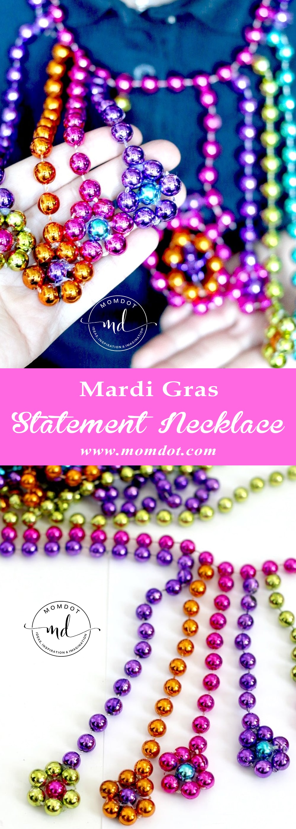 Diy Mardi Gras Statement Necklace