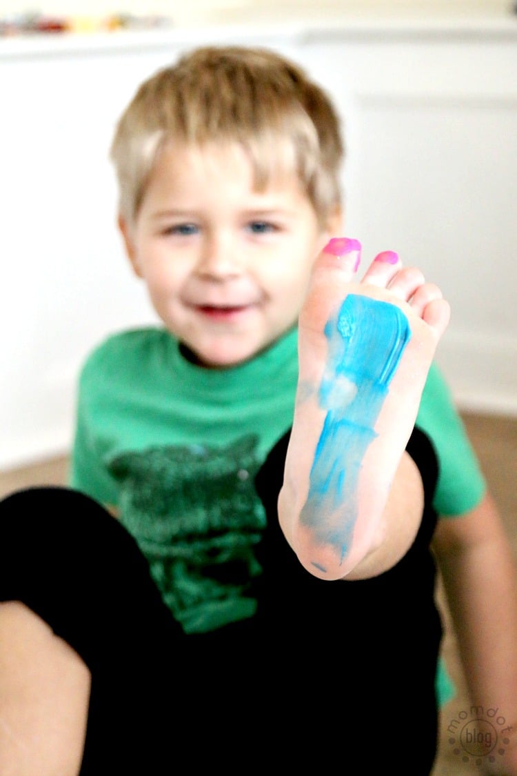 Footprint Art is so fun - you dont need a reason to get messy. Just paint and stomp! Use a large... .