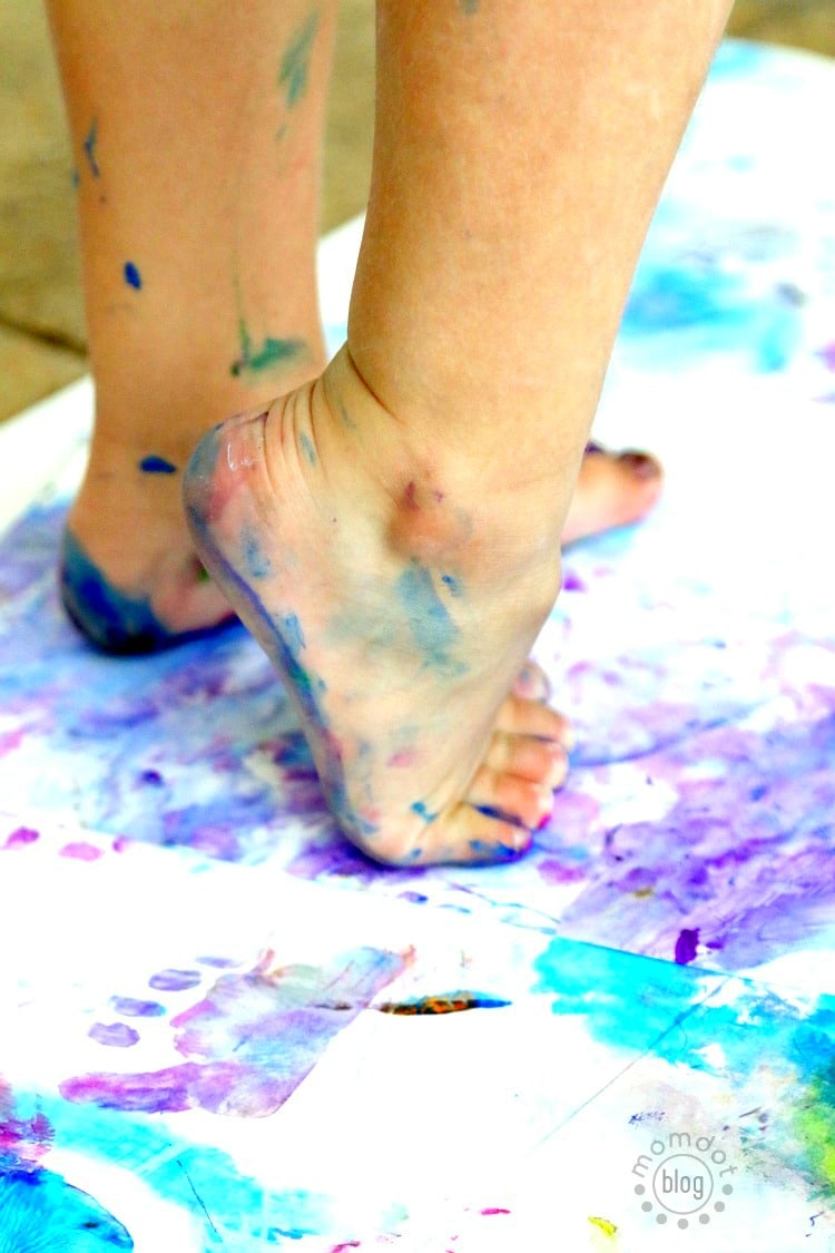 Footprint Art is so fun - you dont need a reason to get messy. Just paint and stomp! Use a large... .