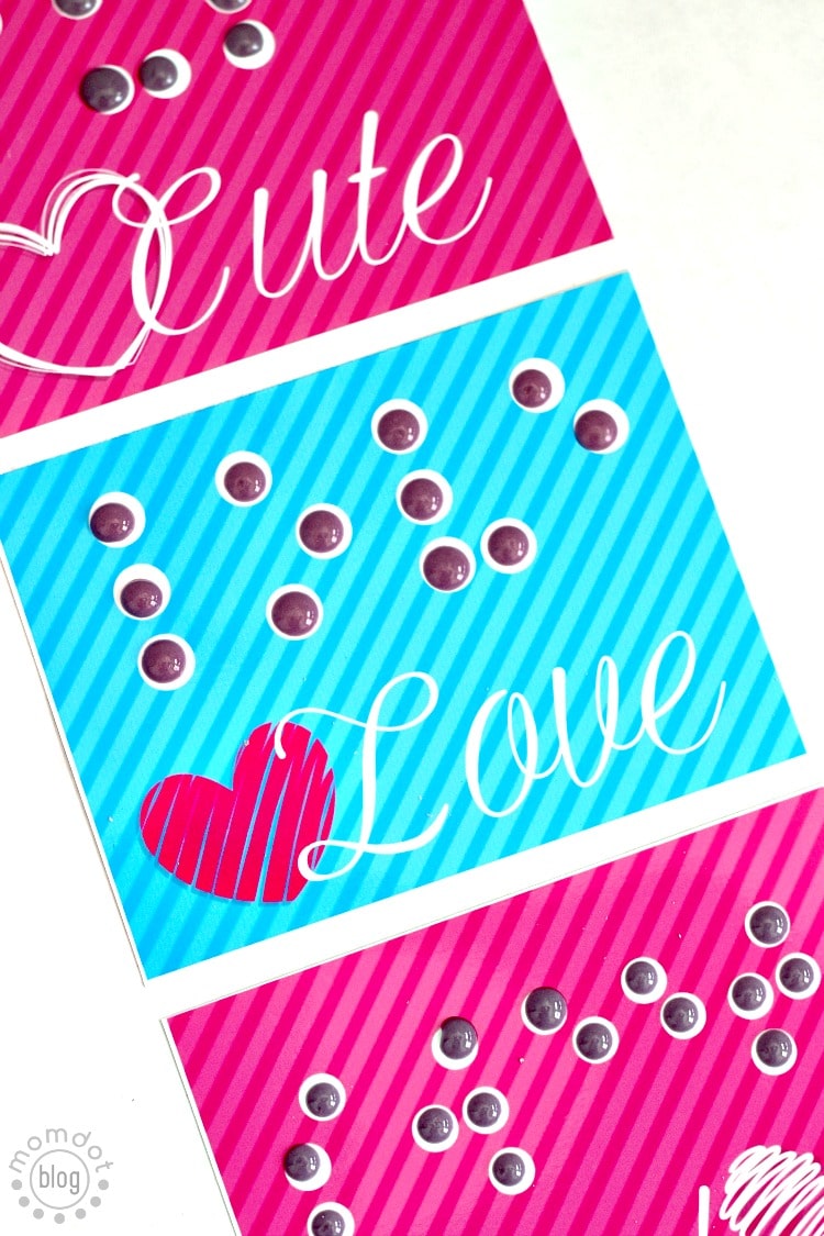 Braille Valentines: Free Printable to create Braille Valentines with a simple candy dot peel recipe, pass out to children that may feel left out this season due to sight