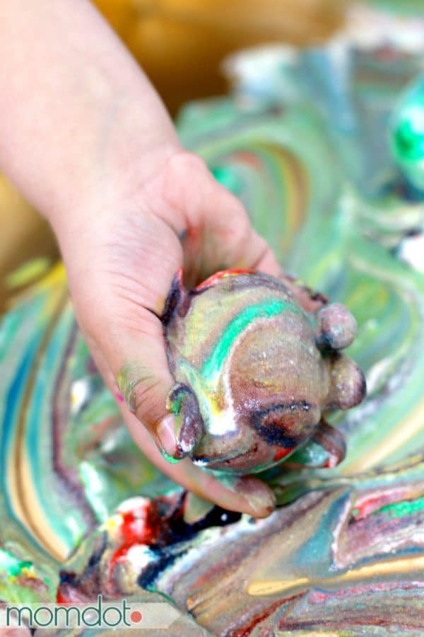 Whipped Cream Dyed Easter Eggs DIY