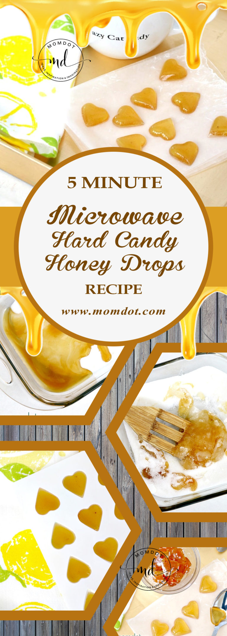 Honey Drops Recipe 5Minute Microwave Honey Drops for Tea! MomDot