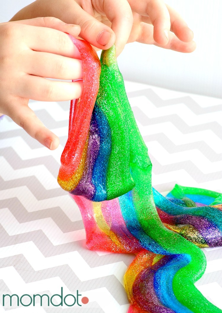 Rainbow Slime: How to make rainbow slime for sensory fun and super awesome playtime - Beautiful, colorful, and awesome!