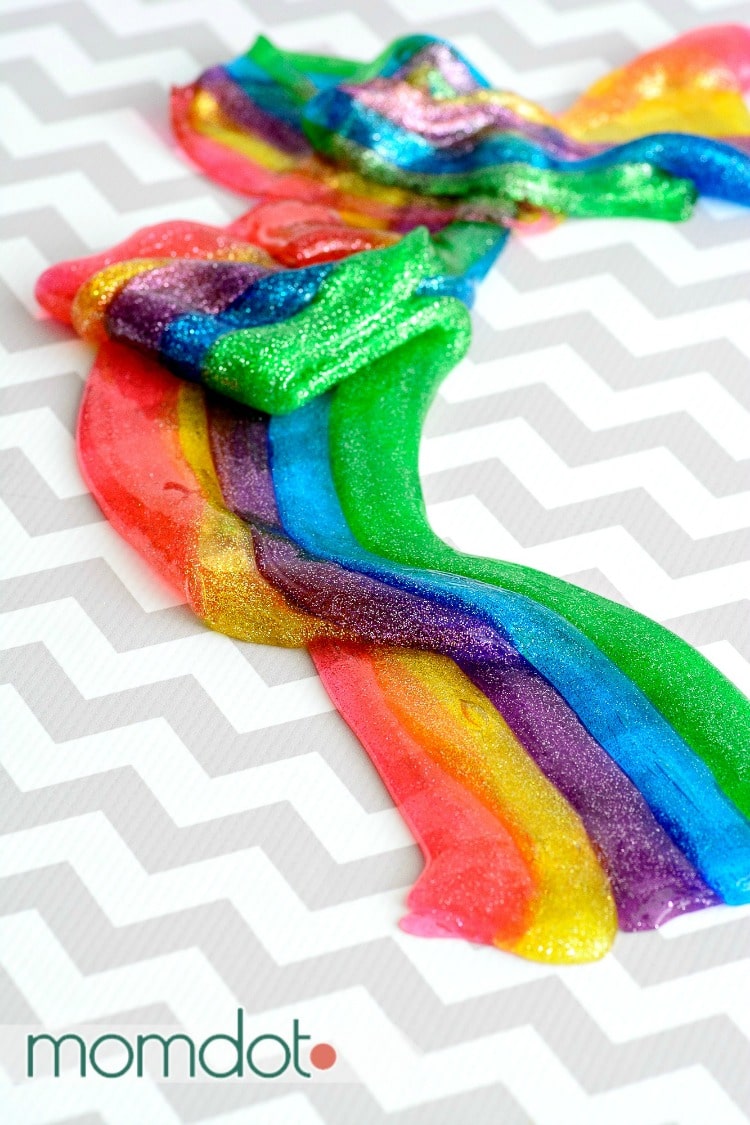 Rainbow Slime: How to make rainbow slime for sensory fun and super awesome playtime - Beautiful, colorful, and awesome!