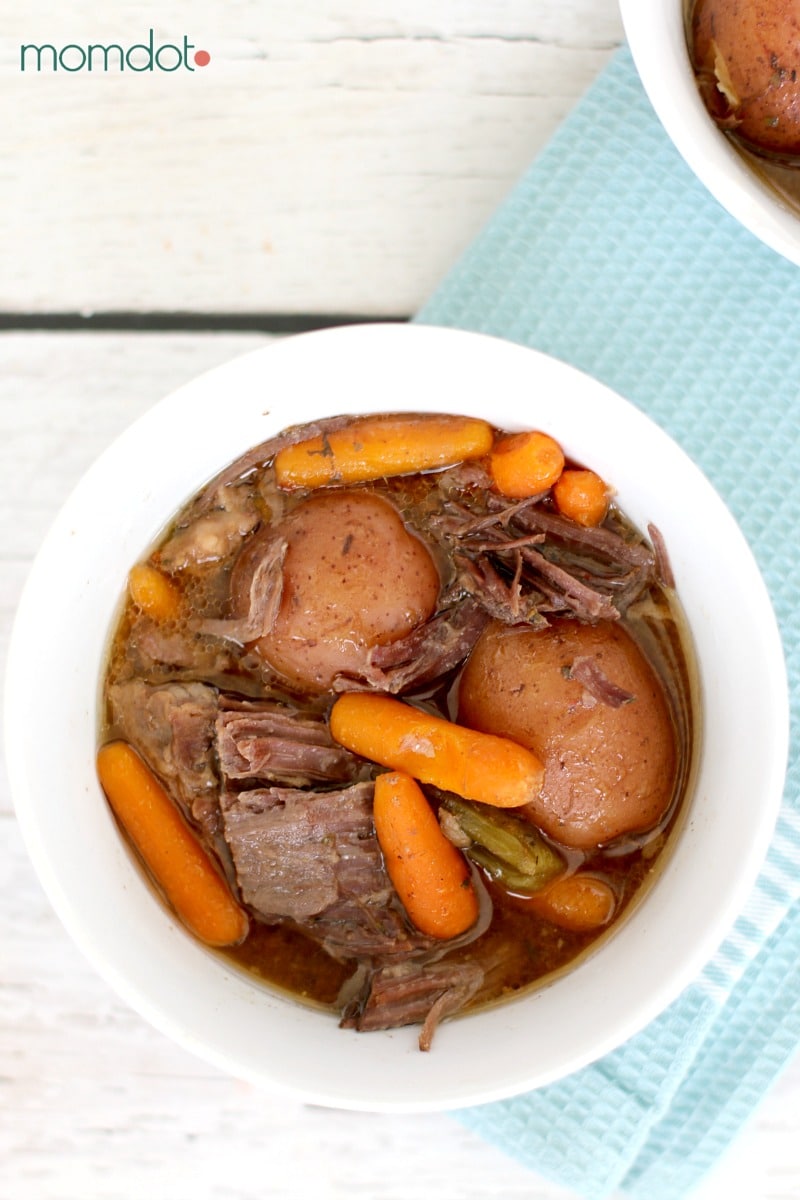 Easiest Pot Roast you will ever make: Roast with fresh potatoes, carrots, and spices. It does the work so you dont have to