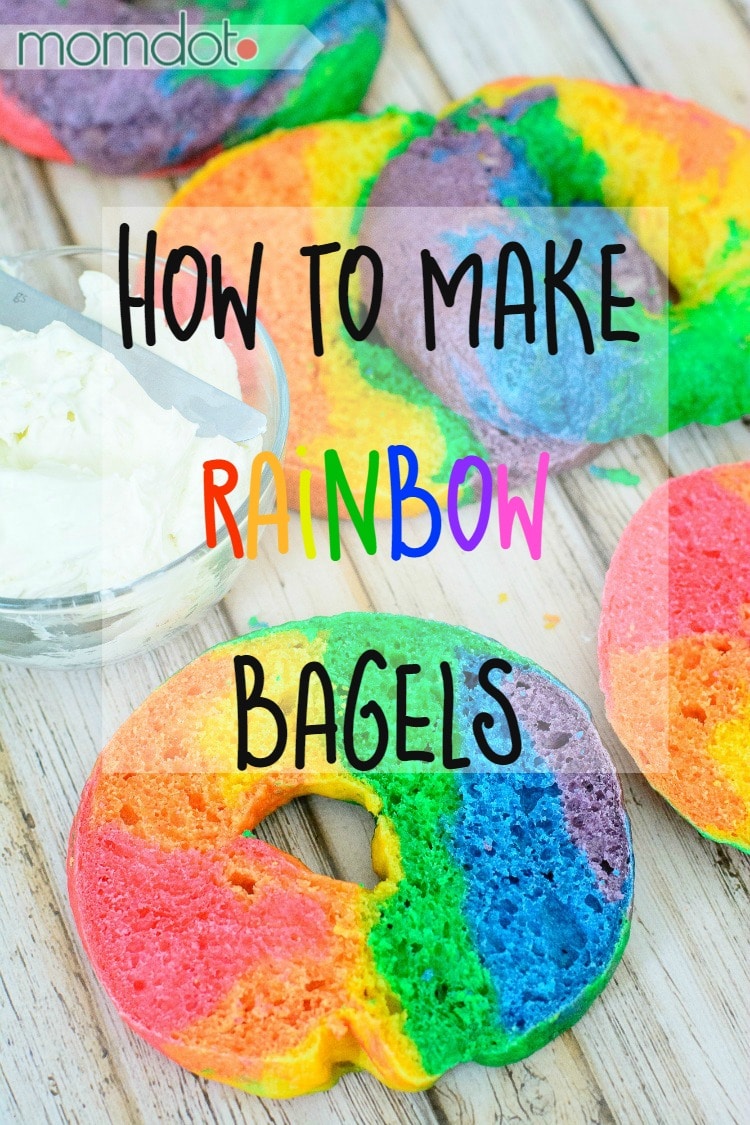 Rainbow Bagels Recipe Create Melted Rainbow bagels 
