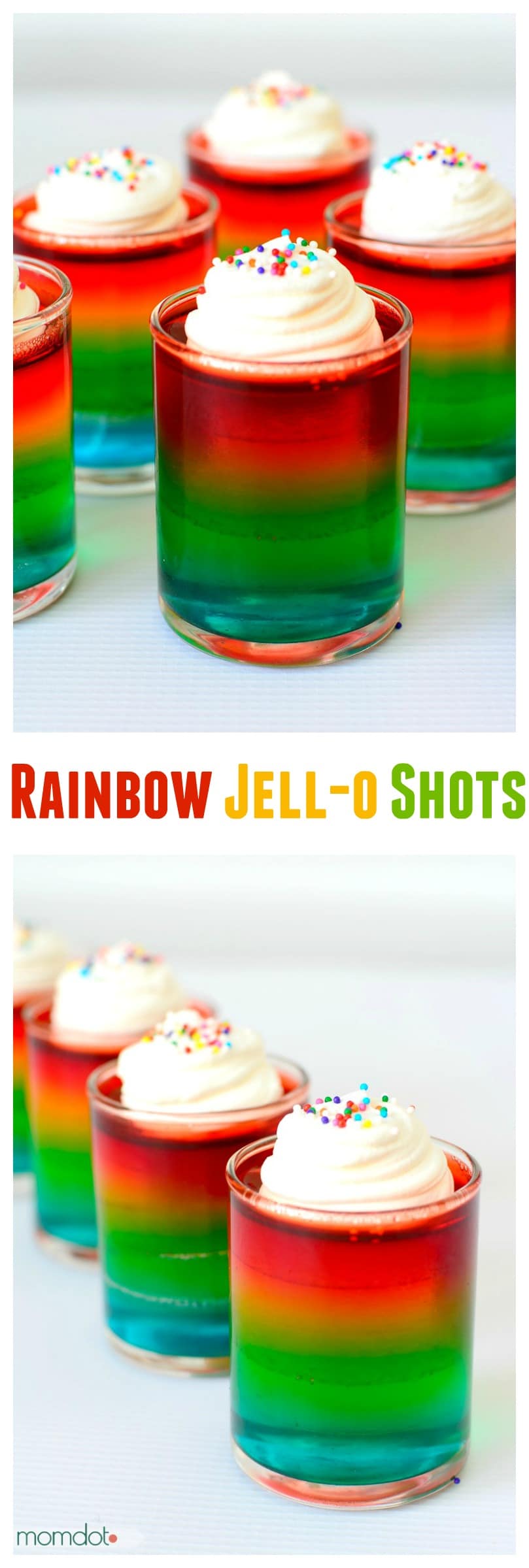 How To Make Rainbow Jello Shooters - MomDot
